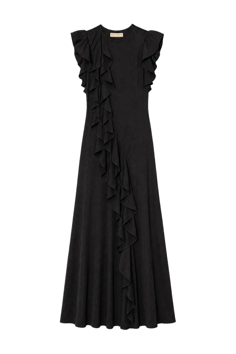 Ameline Sleeveless Silk Dress - Noir