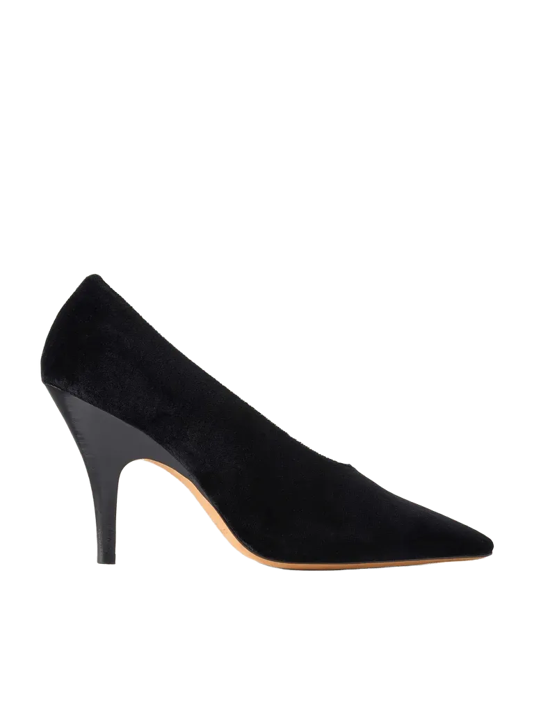 Petra cotton-velvet pumps
