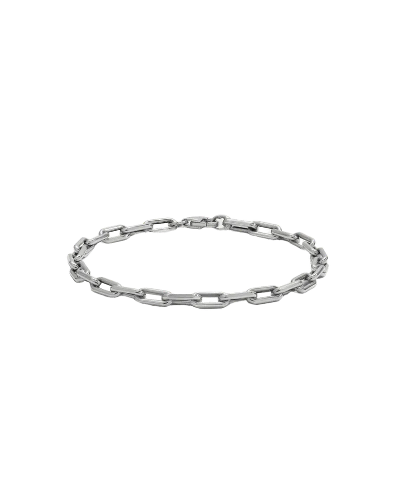 4mm Italian Chain Link Bracelet in Sterling Silver