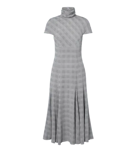 Thea Prince of Wales check midi dress
