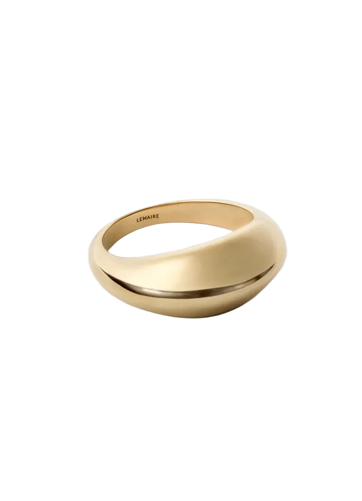 CHUNKY DROP RING IN GOLD-PLATED STERLING SILVER