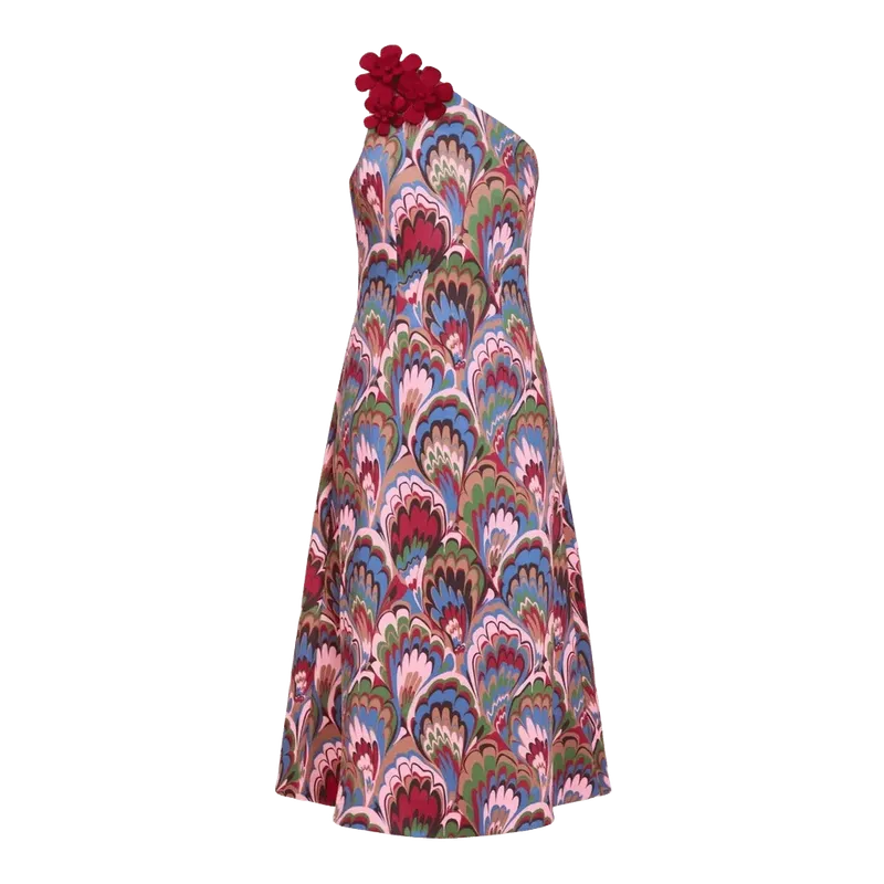 Annmarie Midi Dress in Twilight Marble