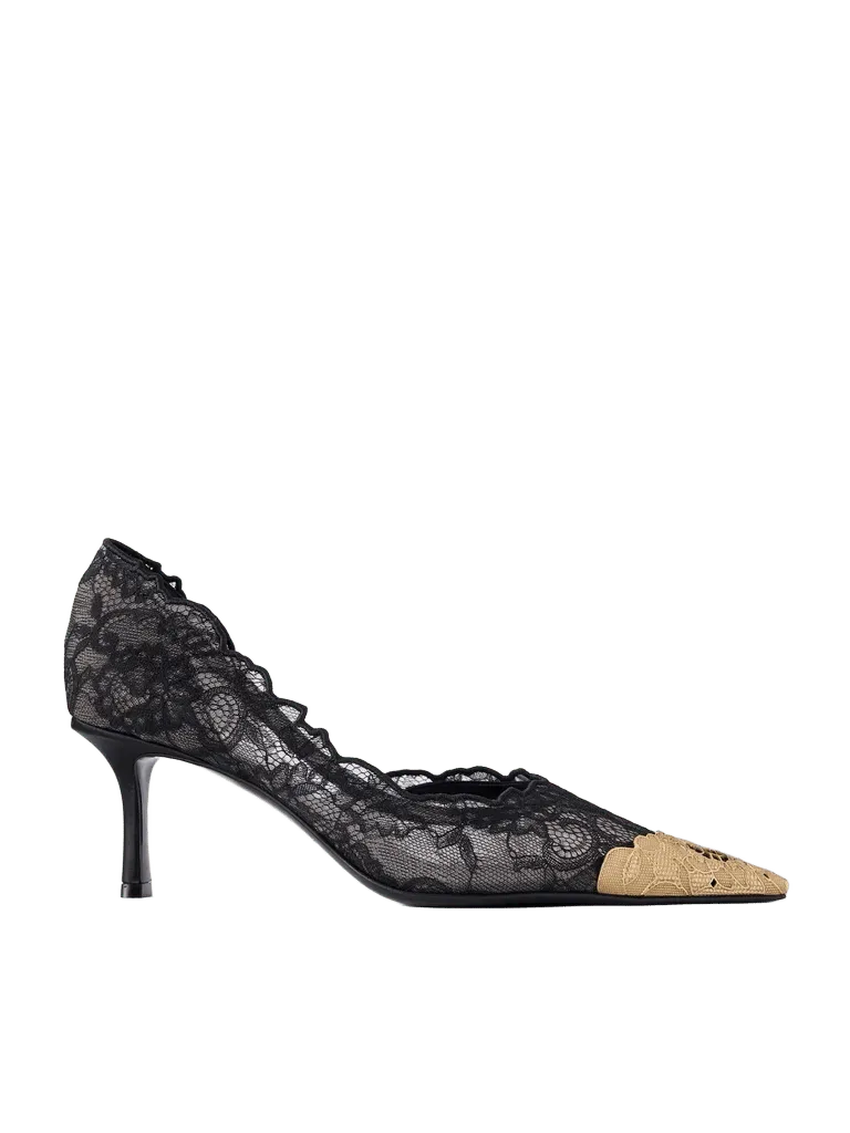 Faiz 65 embellished lace pumps