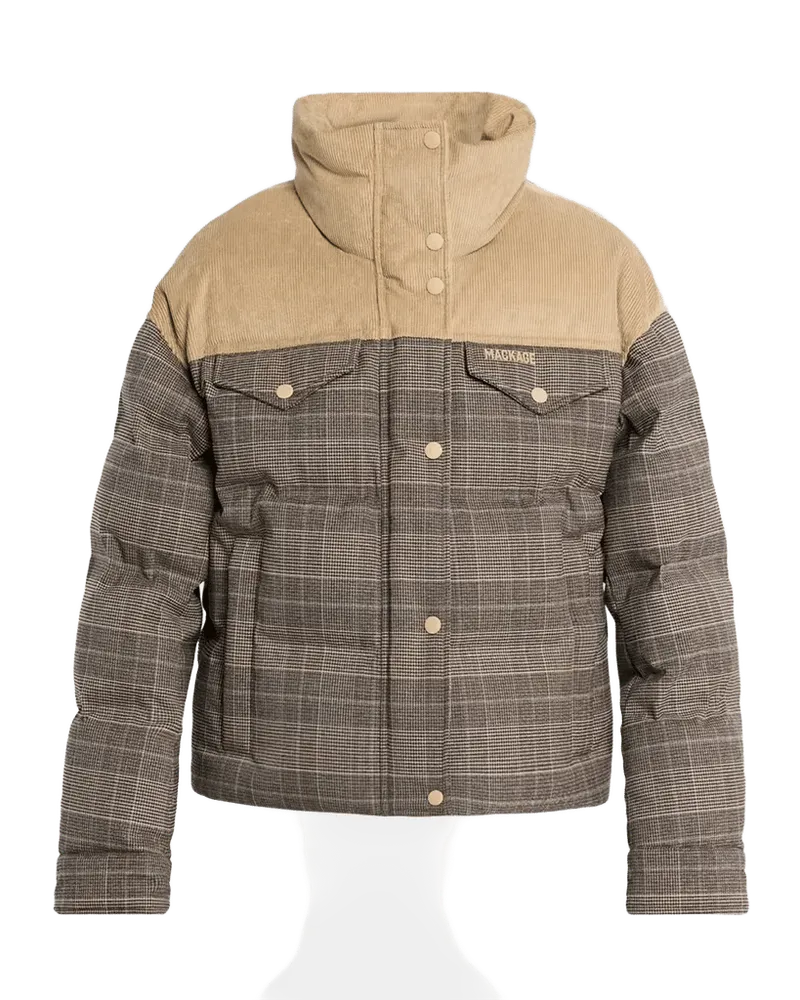 Brigit Glencheck Down Jacket