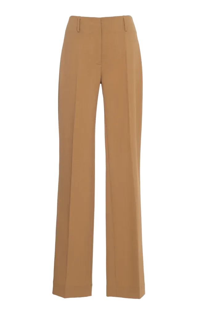 Low-Rise Twill Straight-Leg Pants