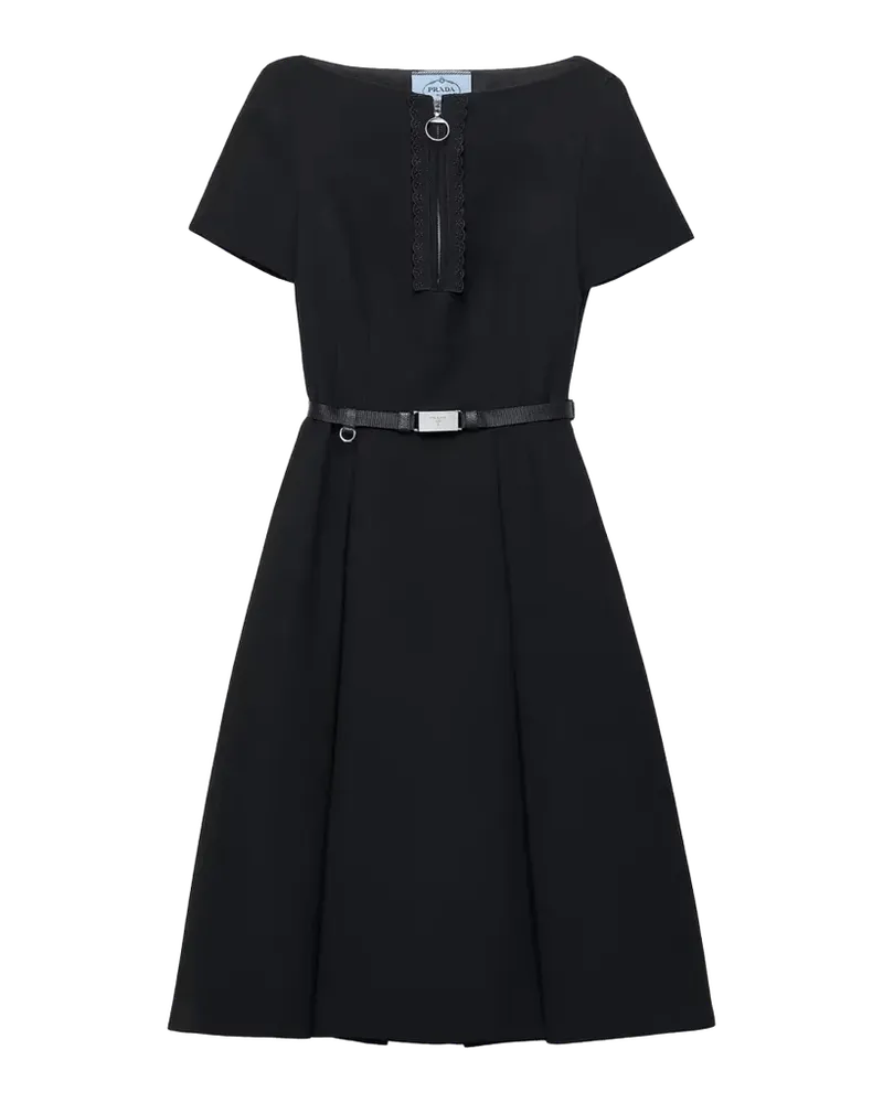 Embroidered Natte Wool Dress
