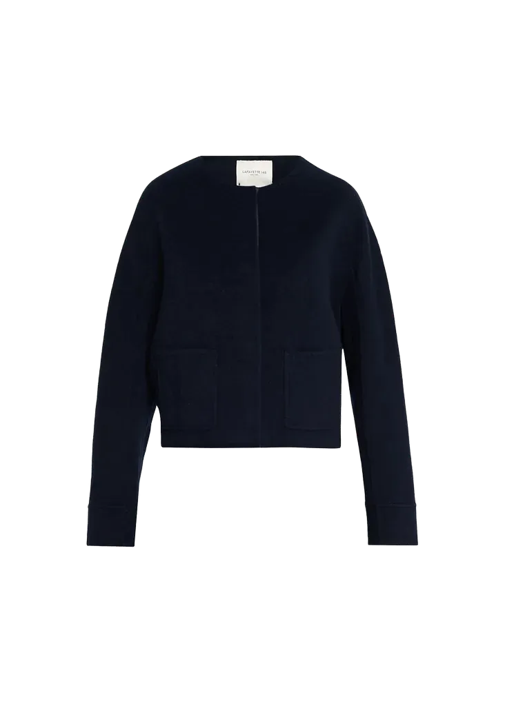 Lafayette 148 New York Crewneck Wool-Cashmere Jacket