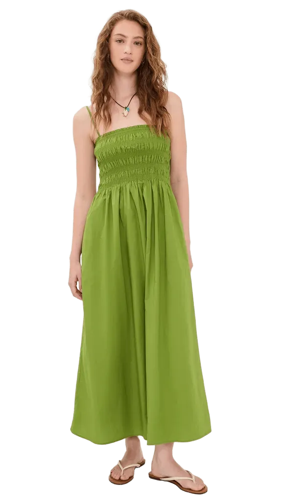 Pistola Bianca Shirred Bodice Dress