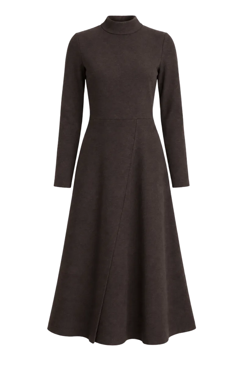 Brown Heathered Turtleneck Averell Sweater Dress