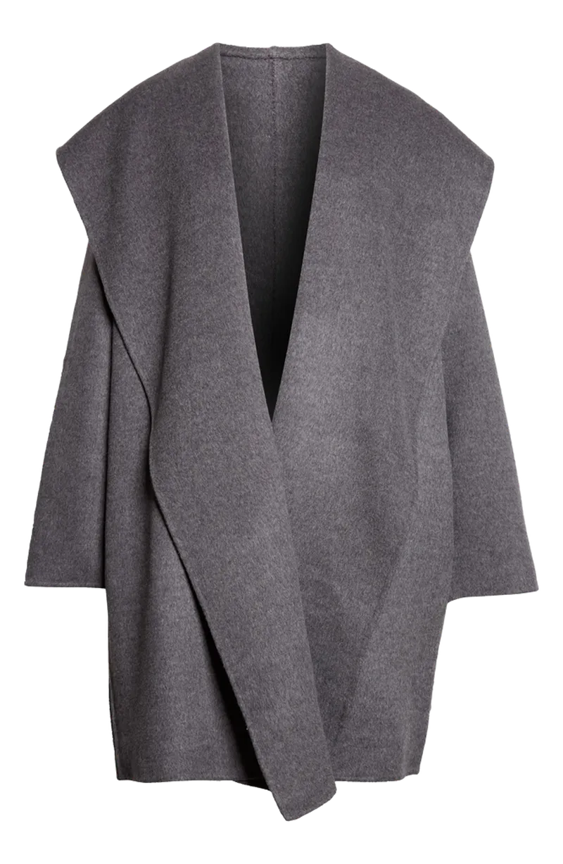 Double Face Wool Hoodie Coat