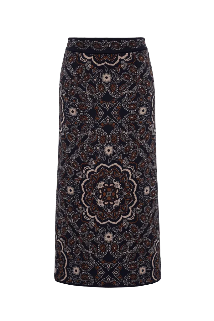 Clara Skirt in Bandana Navy