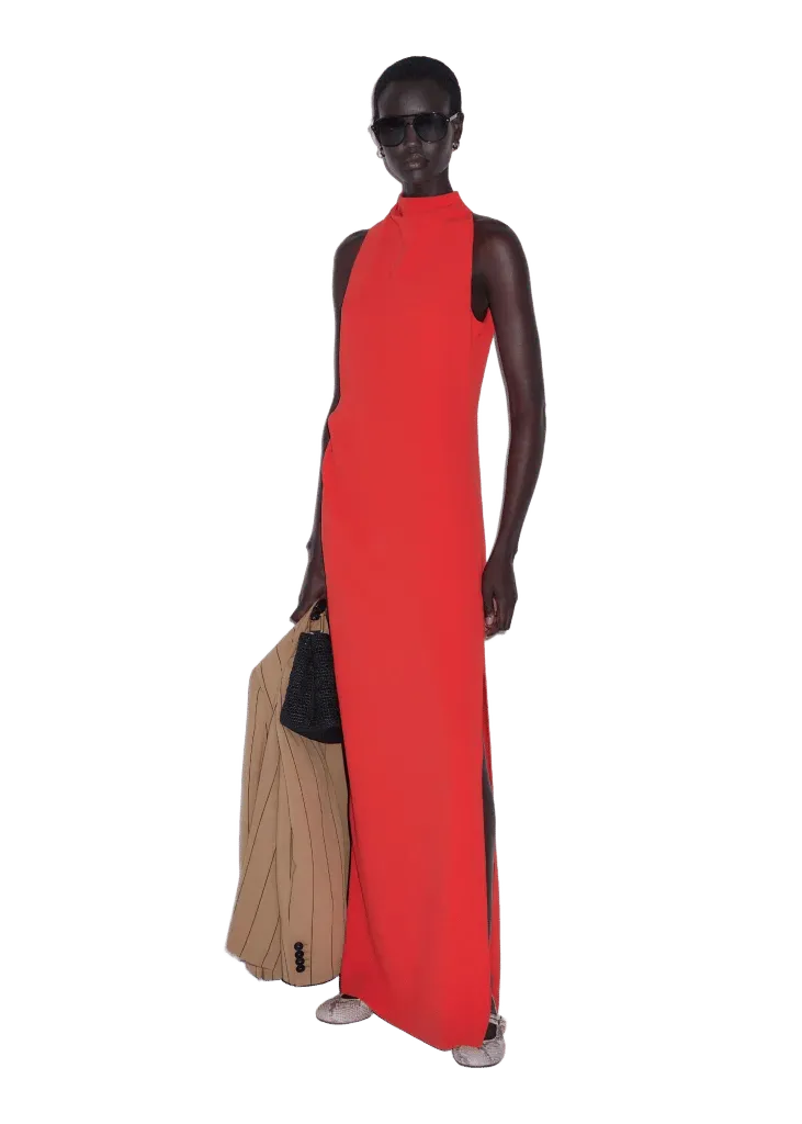 Draped Full-Length Dress