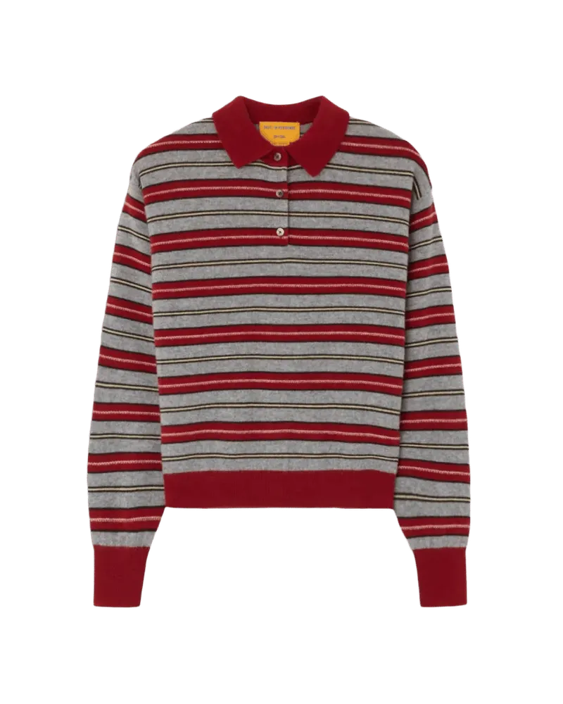 Collegiate Stripe Polo - Carmine Combo