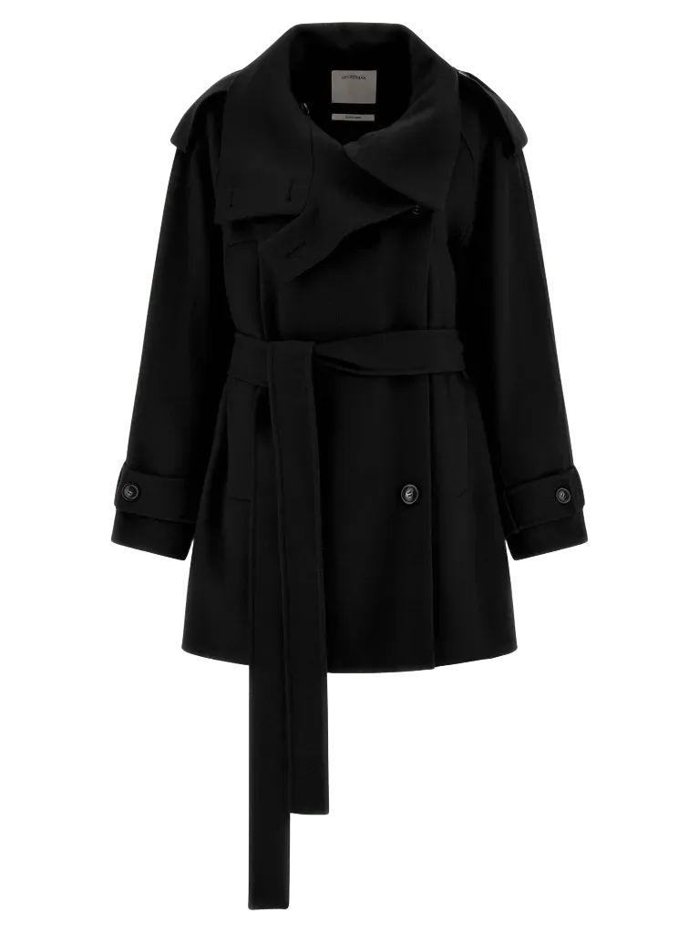 Sportmax Trench Coat — Black