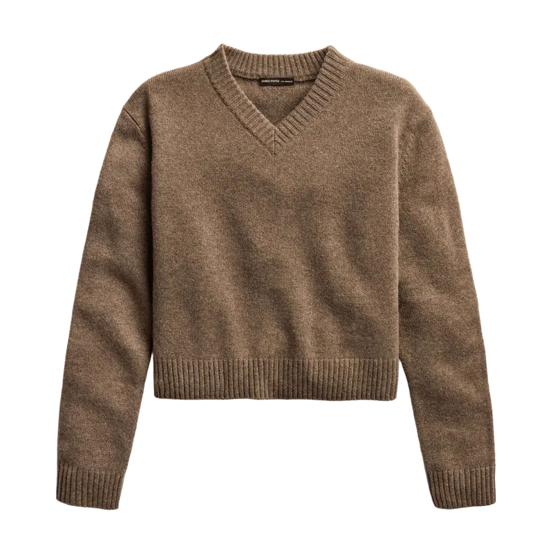 V Neck Cashmere Sweater - Fox