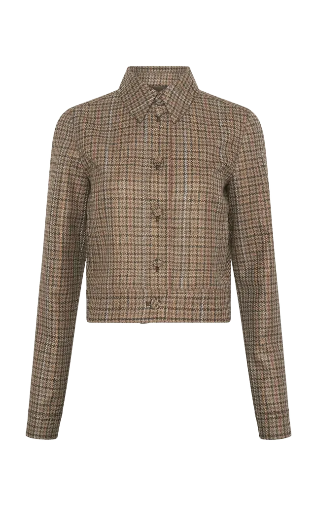 Thereza Checked Wool-Silk Jacket