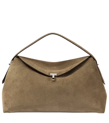 T-Lock suede tote bag