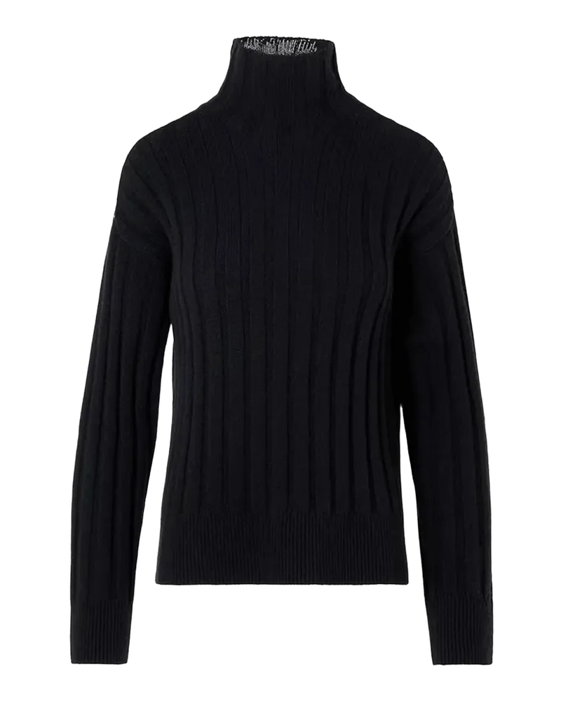 Akris punto Turtleneck Wool-Cashmere Wide Rib Sweater