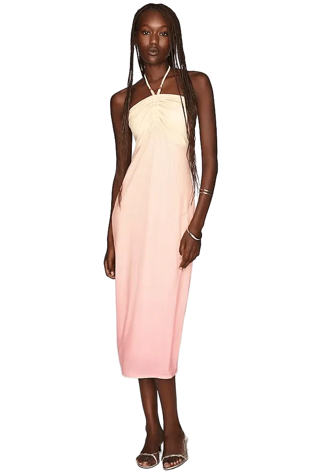 Elevator Disco Star Night Halter Midi Dress