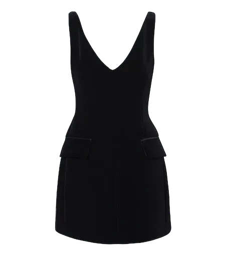 Sleeveless velvet minidress