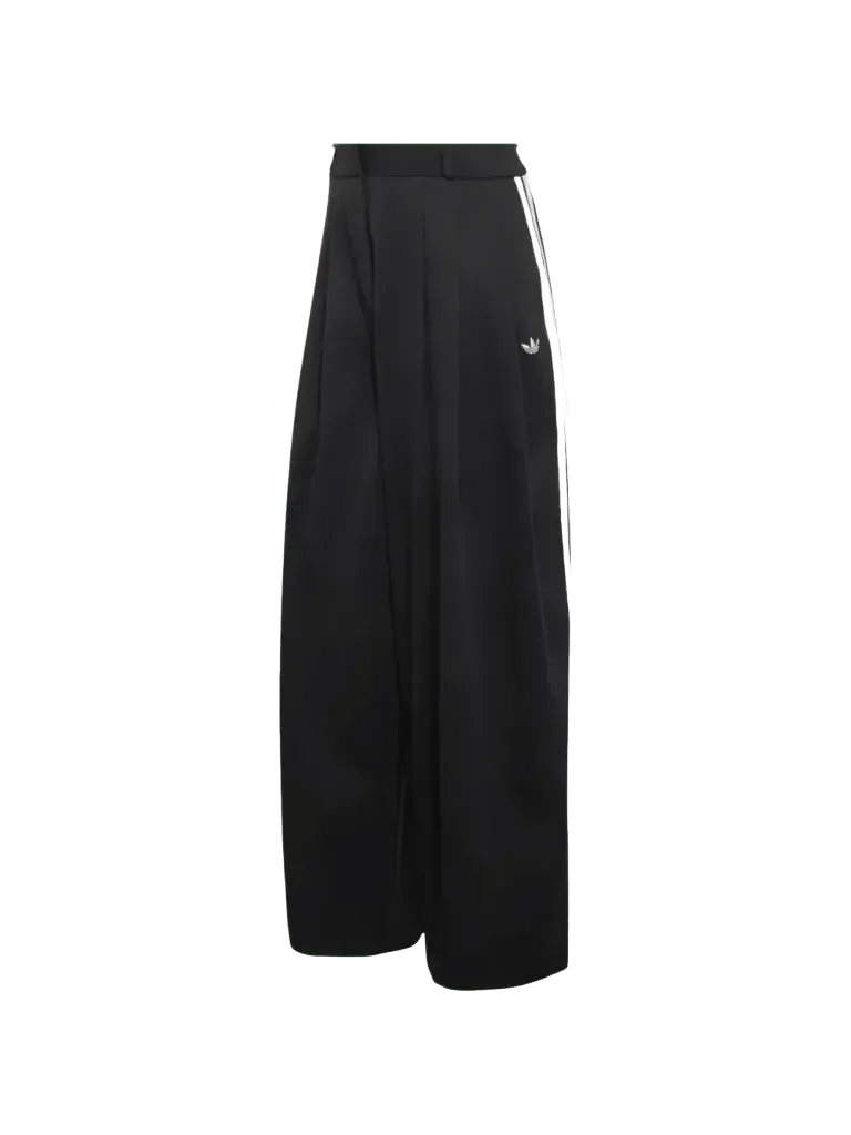 adidas pleated side-stripe trousers