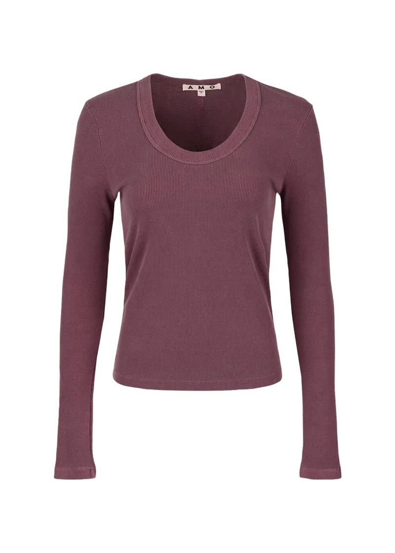 Nico Ribbed Long-Sleeve Top