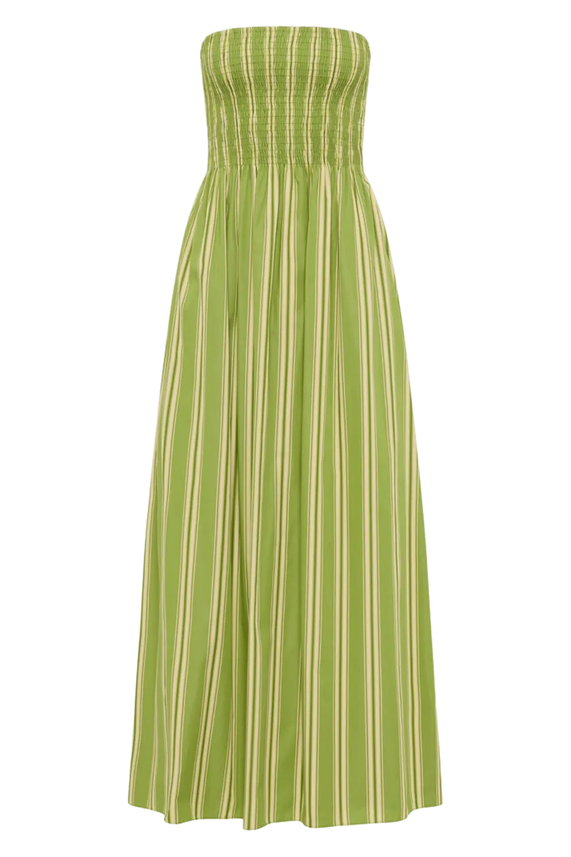 Jamie Midi Dress Ombre Stripe Juniper - Final Sale