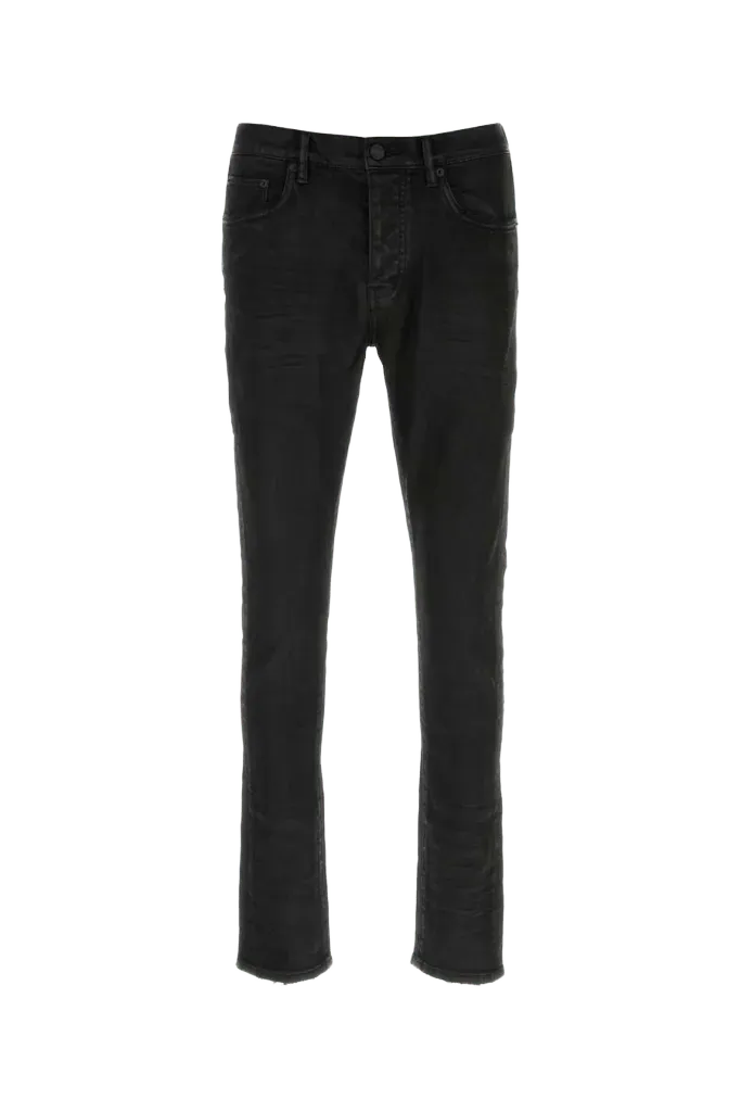 Purple Denim Blackresin Jeans — Black