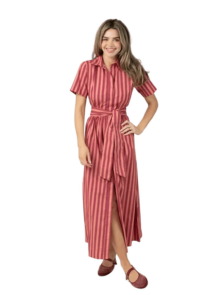 The Elle Maxi Dress | Red Love Stripe