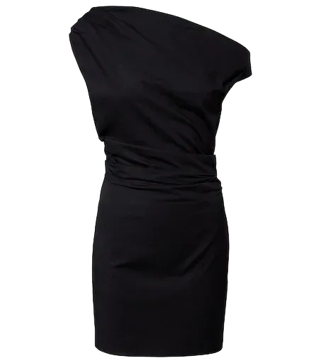 Phare ruched cotton poplin minidress