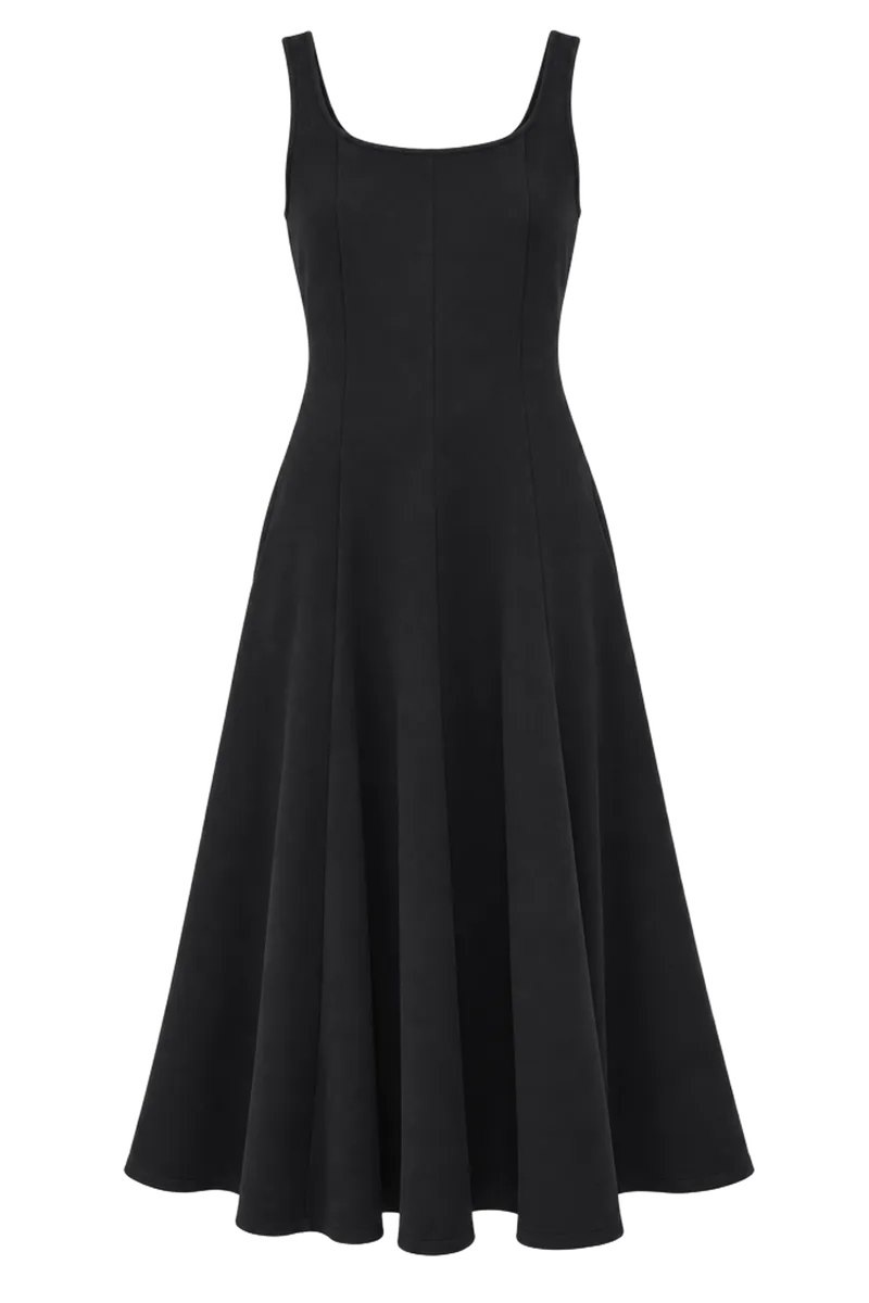 Vince Square Neck Seamed Dress