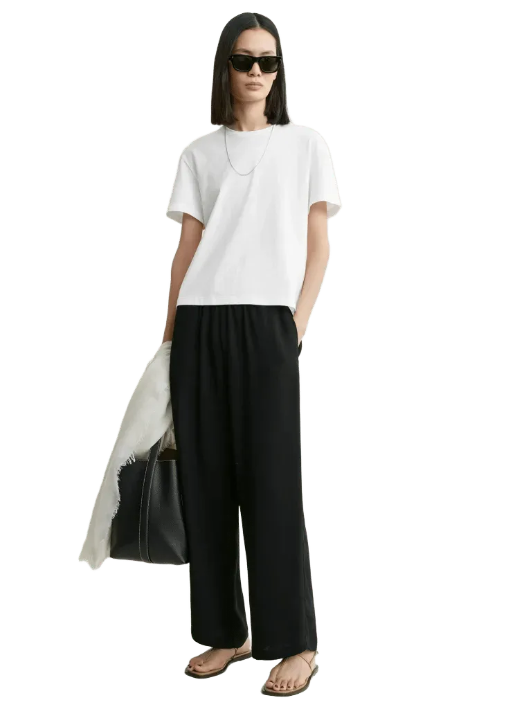 Classic embroidered tee optic white