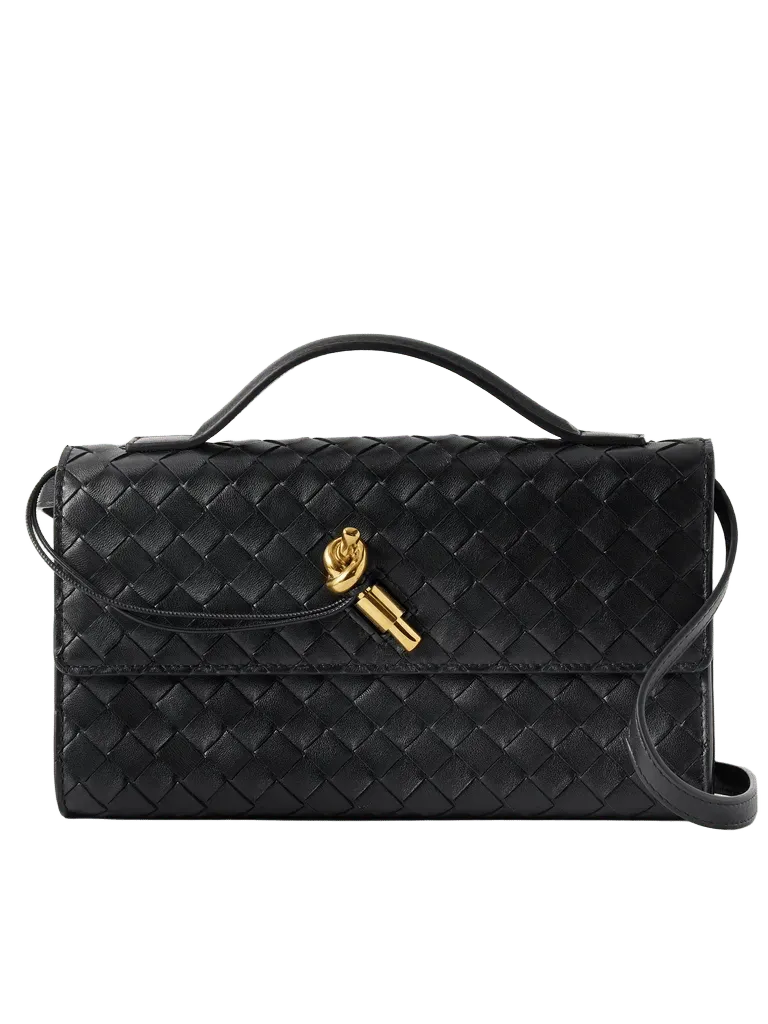 Andiamo Intrecciato leather shoulder bag
