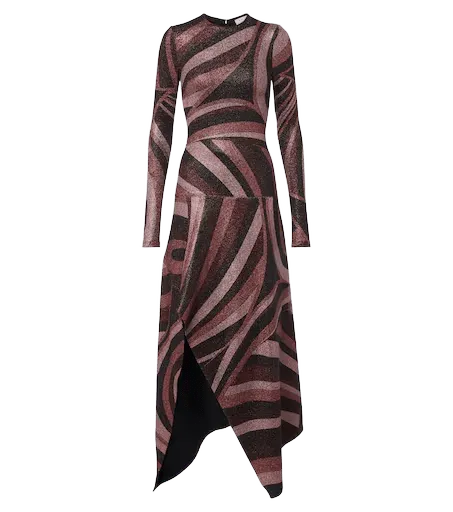 Iride Lurex jersey midi dress