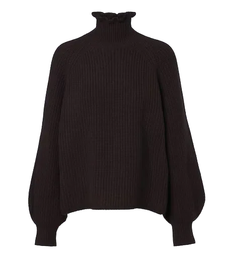 Ribbed-knit wool and cashmere sweater