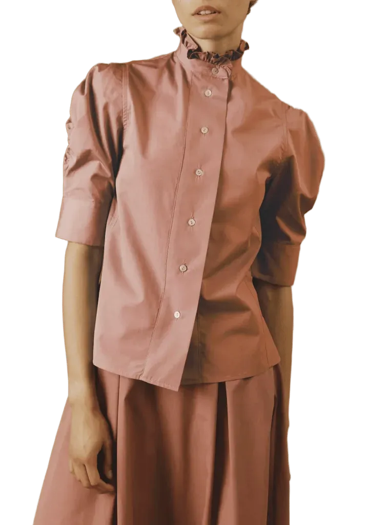 Vita Blouse - Plain Poplin - Rosewood