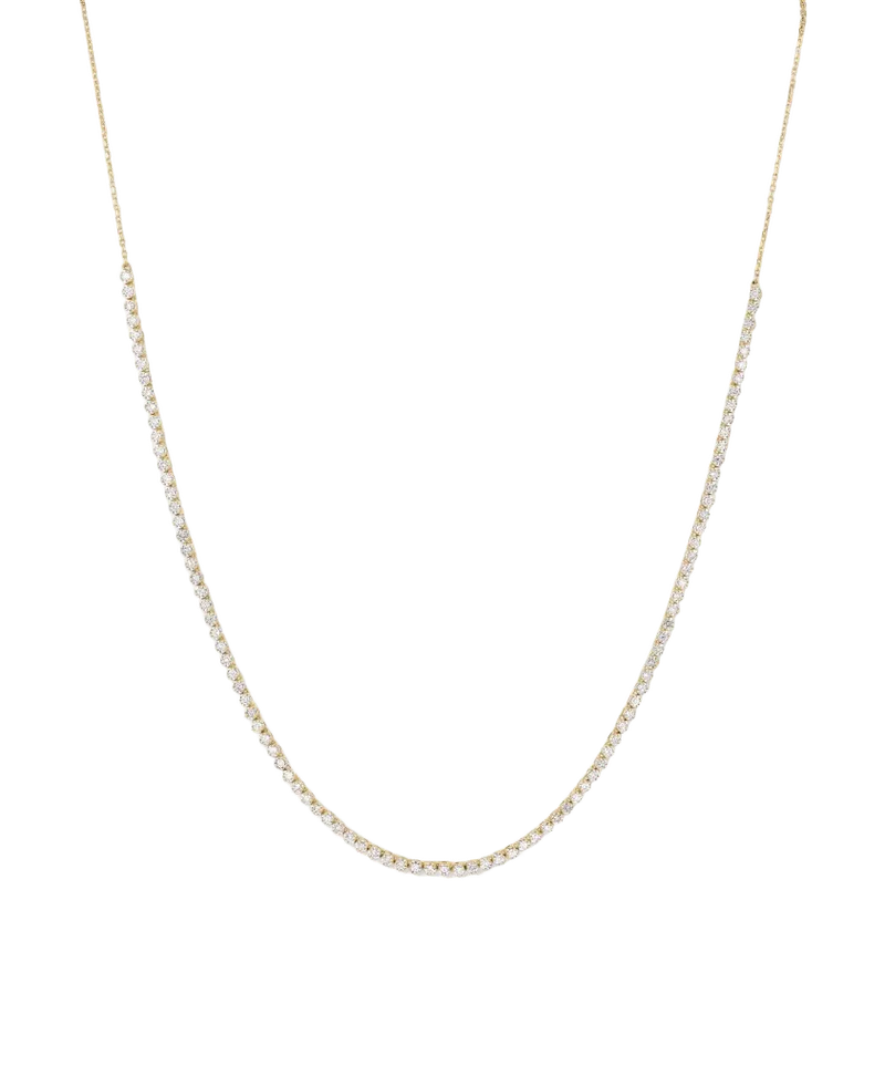 Round Diamond Half Riviera Necklace