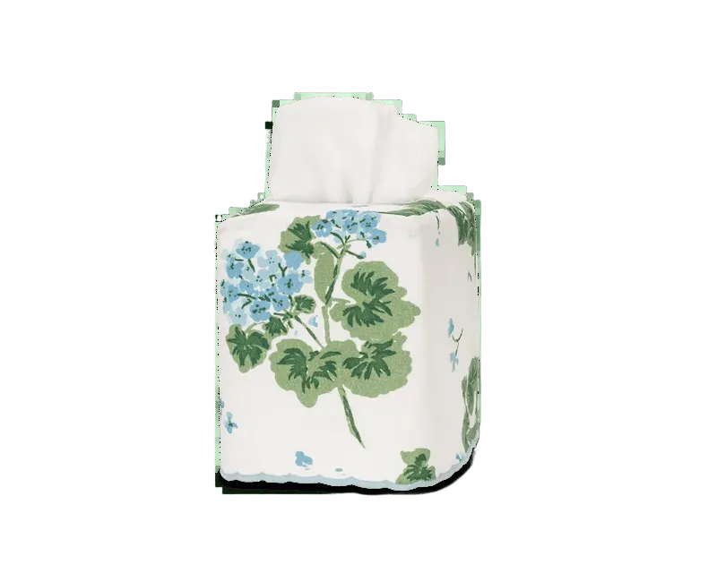 Geranium Linen Tissue Box Cover