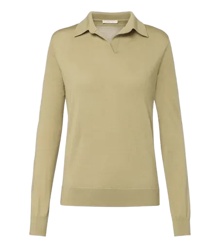 Pauli wool and silk polo sweater
