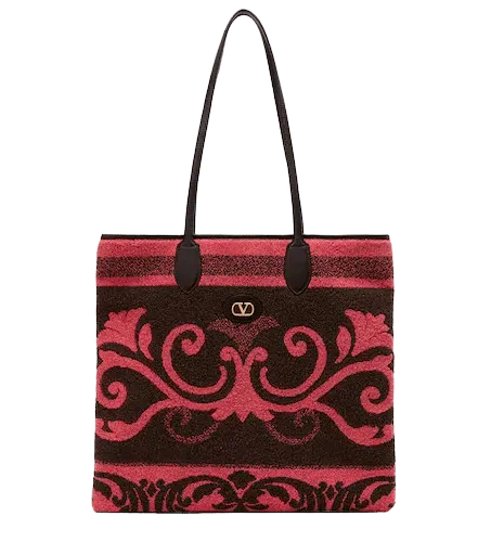 VLogo Medium terry tote bag