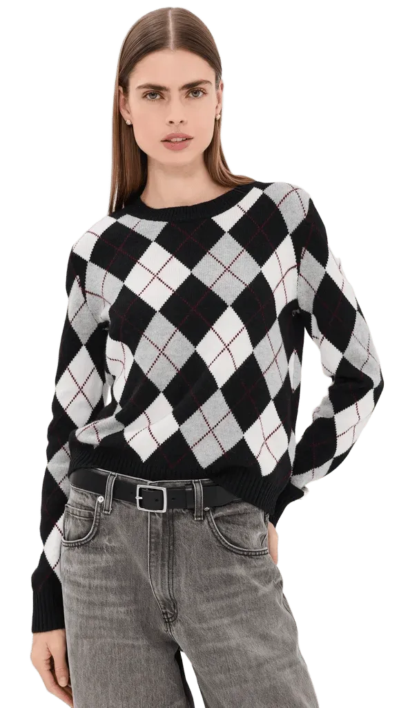 Antoni Cashmere Argyle Sweater