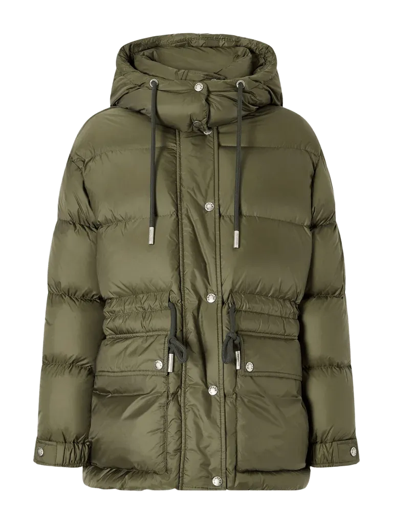 Sesie hooded quilted shell down jacket