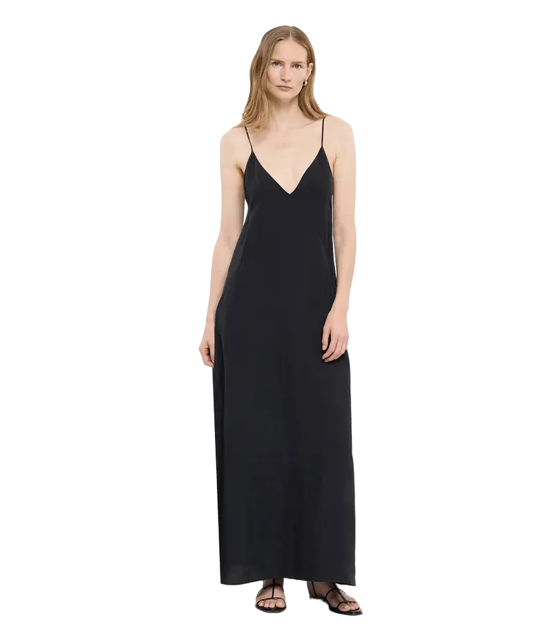Seamed Slip Dress | Black