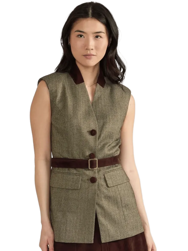 Duke Vest in Hearth Tweed