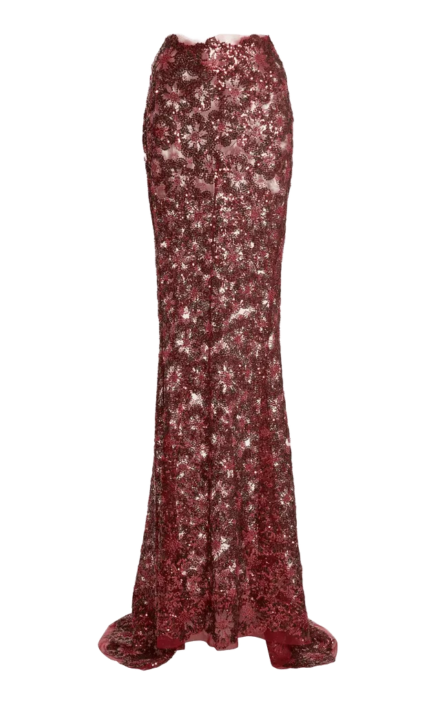 Flower Garden Lace Maxi Skirt