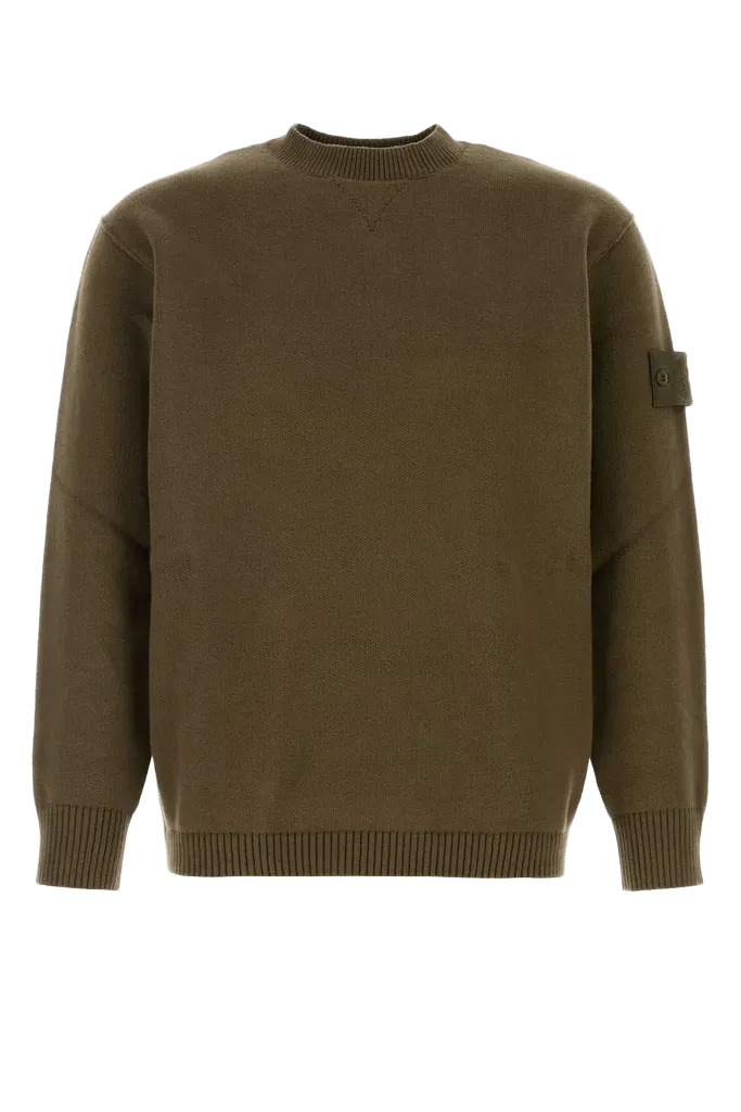 Stone Island Neck Sweater — Green