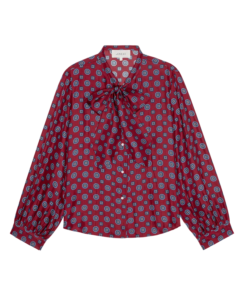 The Zenith Top. -- Medallion Tie Print