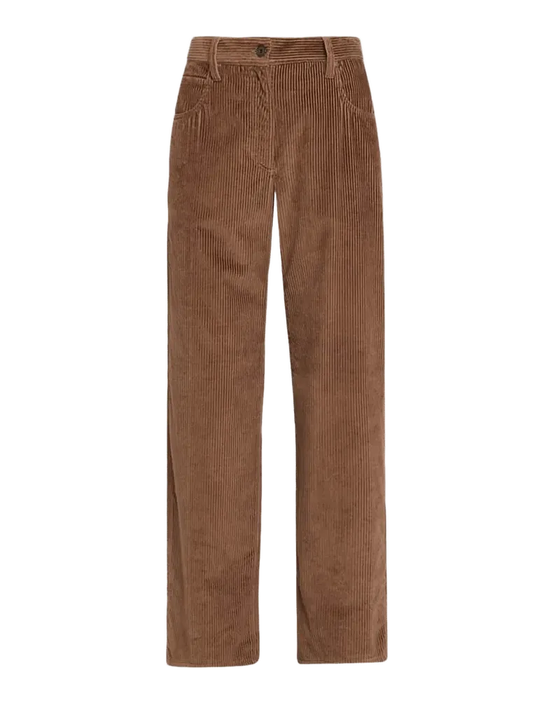Cotton Corduroy Straight-Leg Pants
