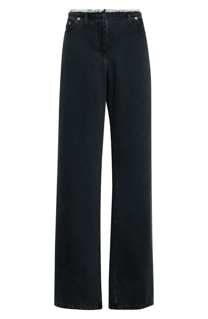 Po Wood Print Straight Leg Pants