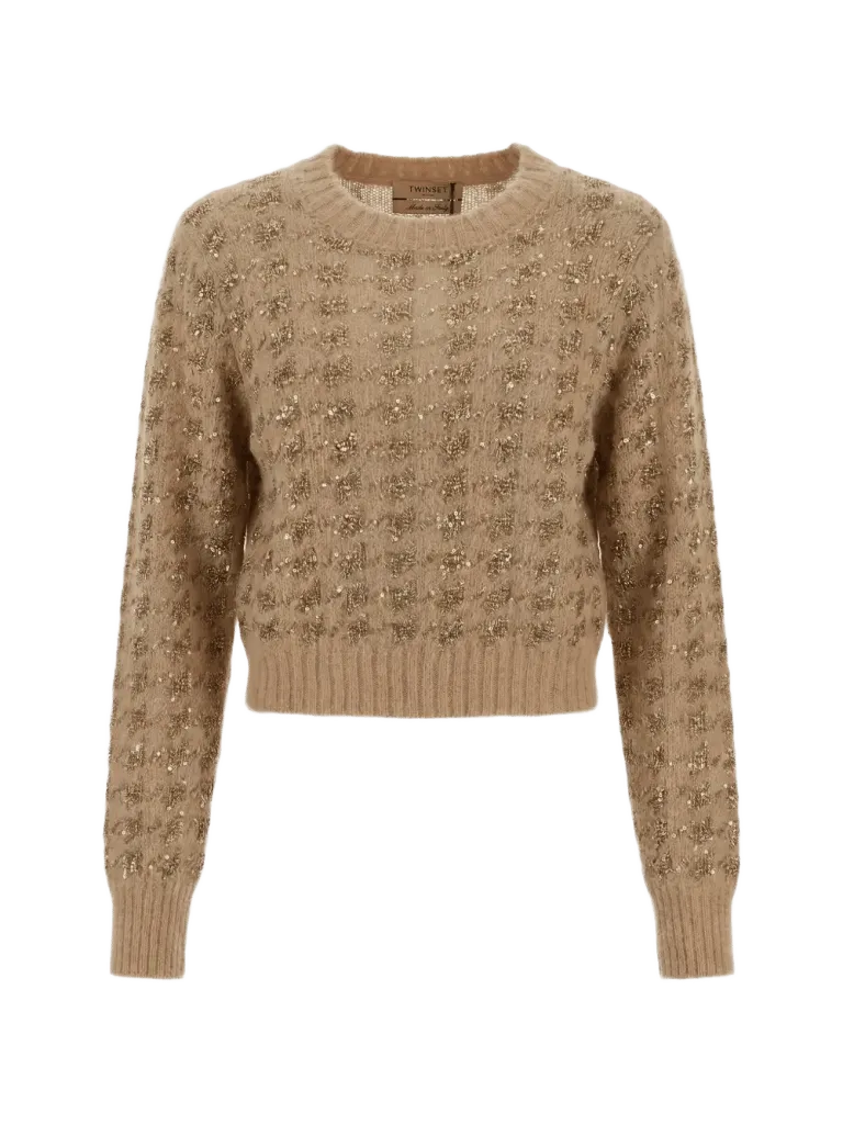 TWINSET sequin-embellished knitted sweater
